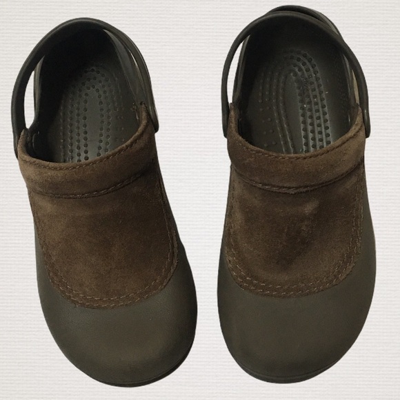 CROCS Shoes - COPY - Crocs Troika Brown Suede Slip-on Comfort Mule Clog Shoe Sandal Women’s S…